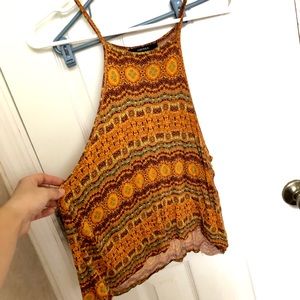 Forever 21 Mustard Crop Top Muscle Tank